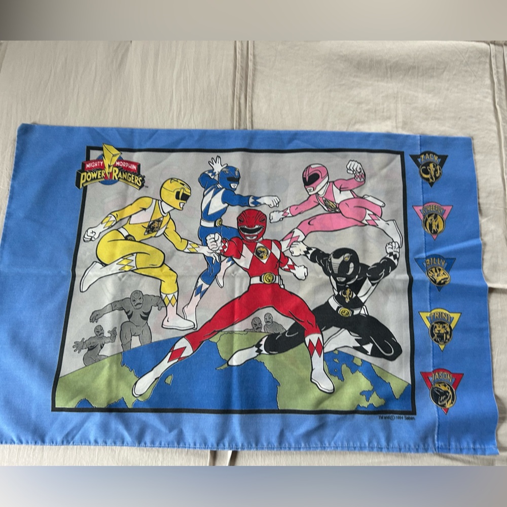 Power Rangers Blue 1990s pillow case , Amazing Graphic Make an offer - Picture 5 of 7